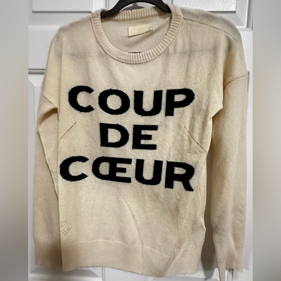 Zadig and Voltaire. Gaby Coupe de Coeur sweater. 70% wool. 30% cashmere - Picture 1 of 2